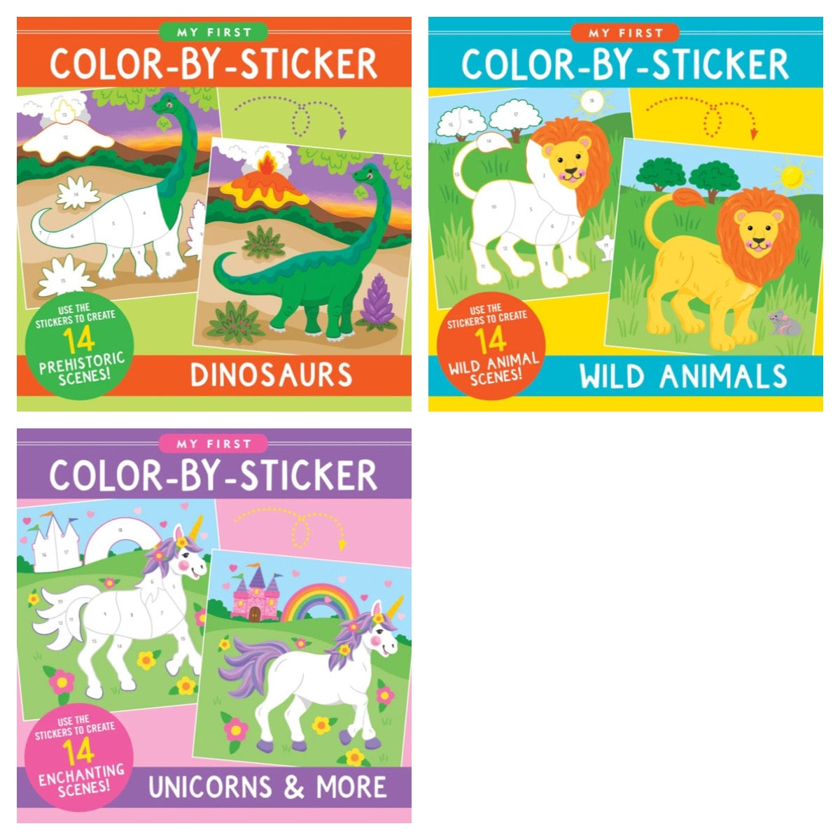 my first color by sticker book assorted titles Parkway Presents