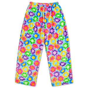 colorful sunflowers fuzzie pants