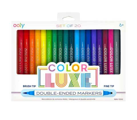 color luxe double-ended markers - set of 20