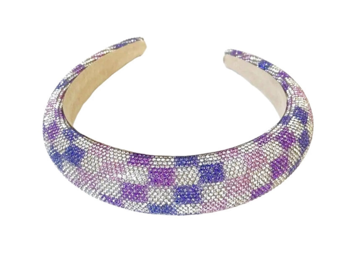 eras check crystal headband