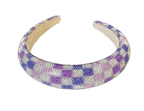 eras check crystal headband