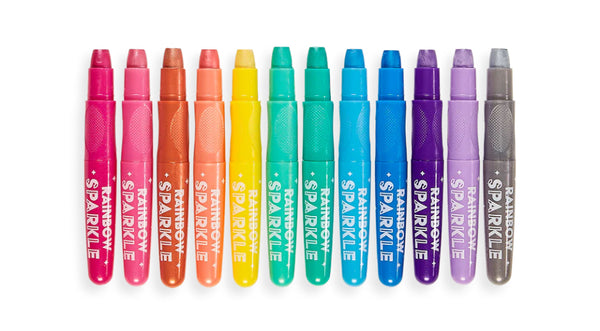 rainbow sparkle metallic watercolor gel crayons- set of 12