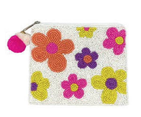 beaded coin pouch