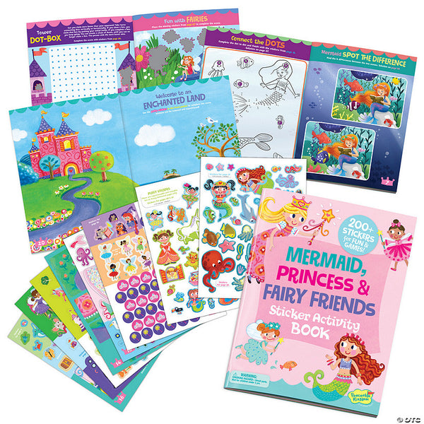 mermaid princess and fairy friends sticker activity book