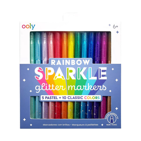 rainbow sparkle glitter markers