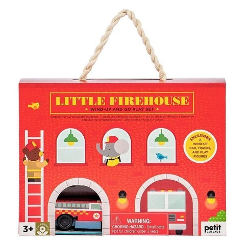 wind up and go fire station play set