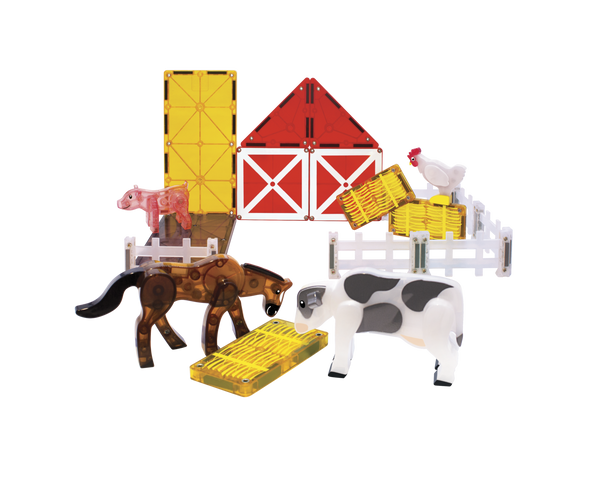 magna-tiles farm animals