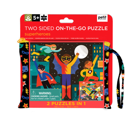 two sided superheroes - 49 piece puzzle