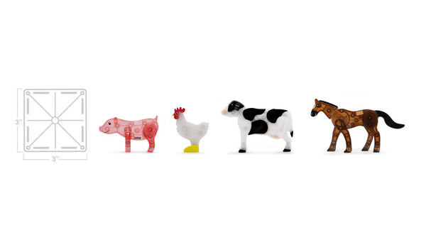 magna-tiles farm animals