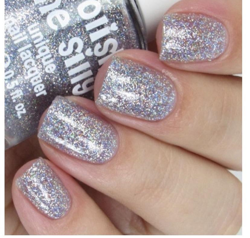 rainbow sparkle nail polish