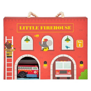 wind up and go fire station play set