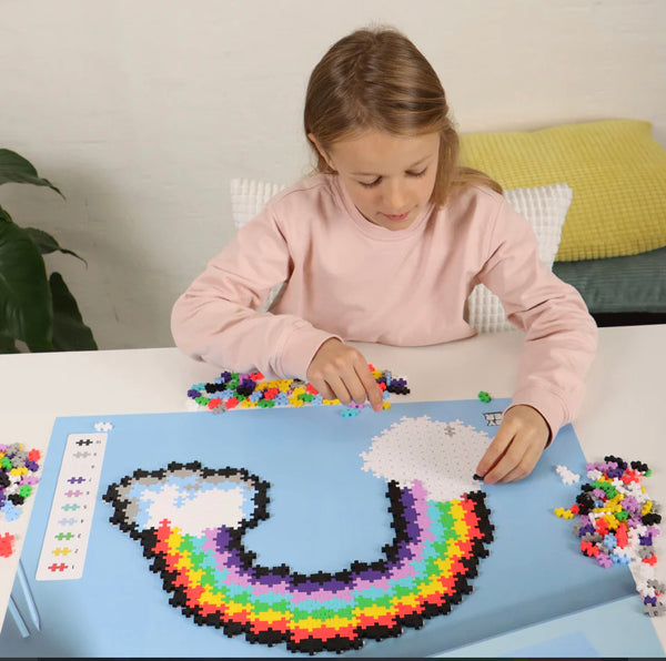 plus plus puzzle by number - 500 piece rainbow