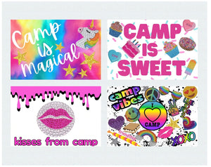 stickerbeans camp notecards